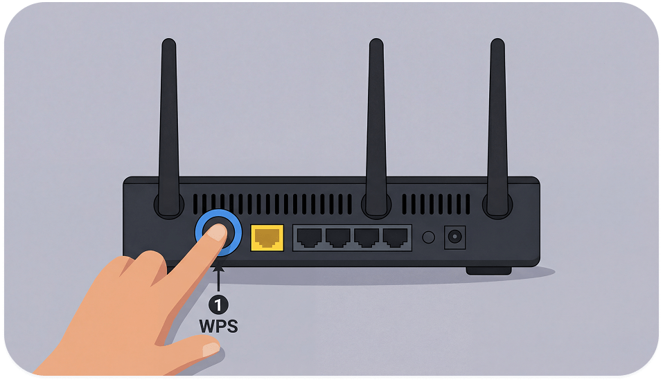 Press the same WPS button on your router